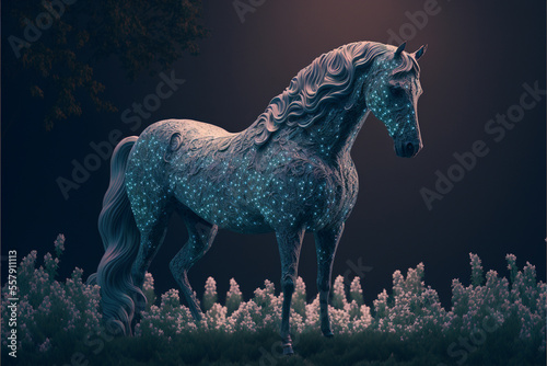 3d horse rendering.