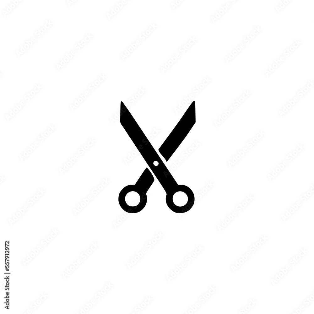 Scissors icon hand drawn Scissors icon hand drawn