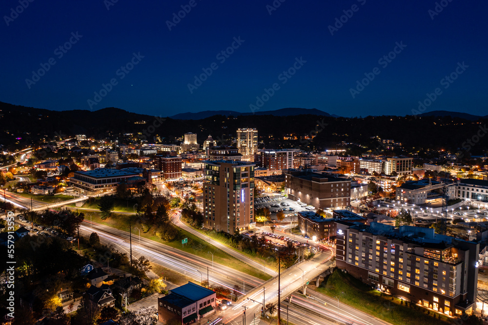 Asheville at twilight