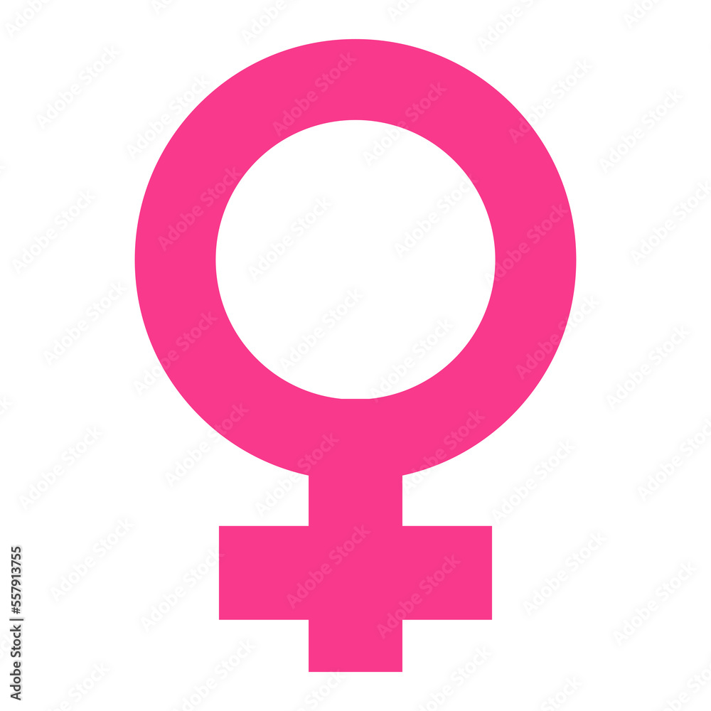 Female Symbol Isolated Icon on Transparent Background Female Symbol Isolated Icon on Transparent Background