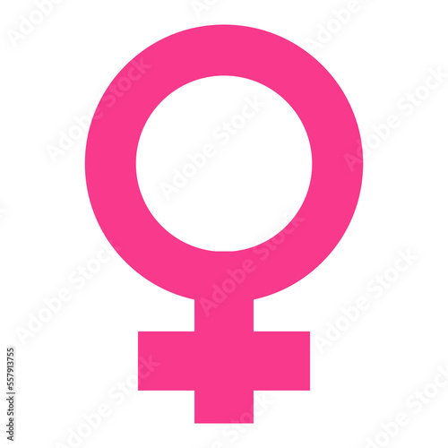 Female Symbol Isolated Icon on Transparent Background