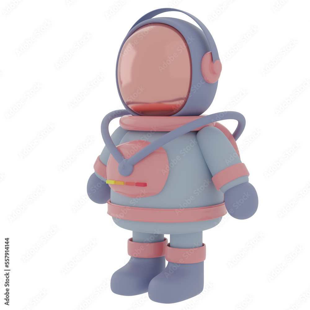 Astronaut cartoon model. 3D rendering Astronaut cartoon model. 3D rendering