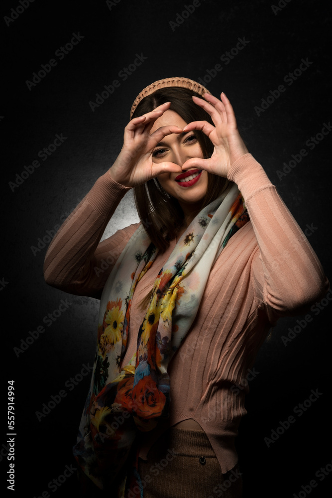 Portrait of a smiling young woman.Studio concept. Portrait of a smiling young woman.Studio concept.