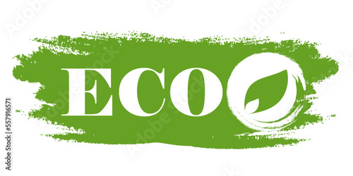 Organic eco natural bio vegan sticker label logo icon. Logo with a pattern of green leaves. Ecological products. Stickers of eco-friendly products. Vector illustration of vegan organic food icons