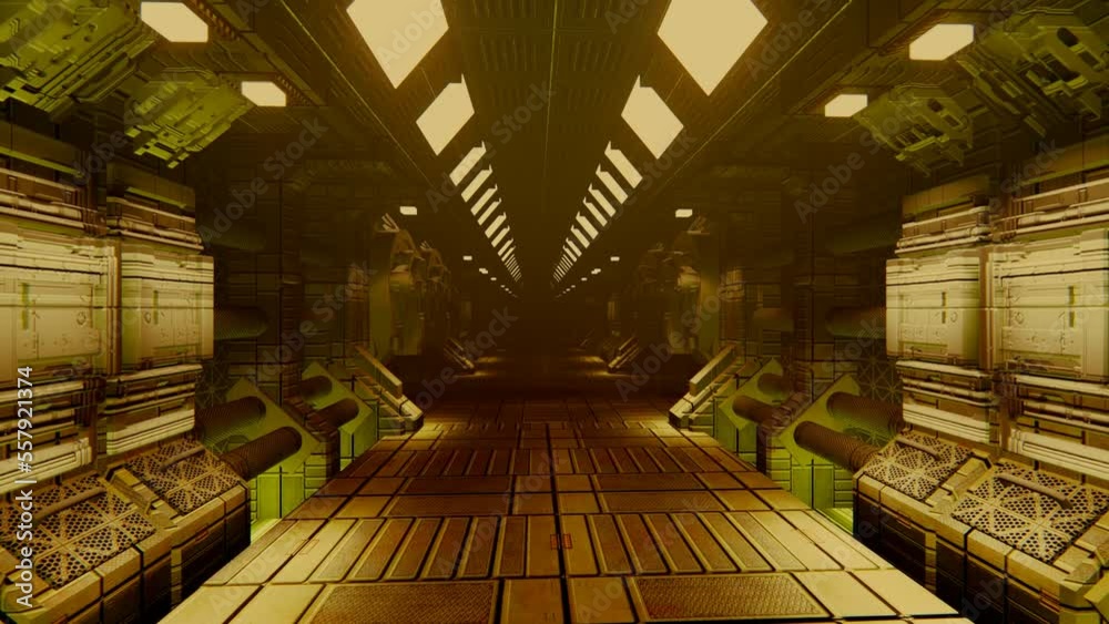 Illuminated space corridor