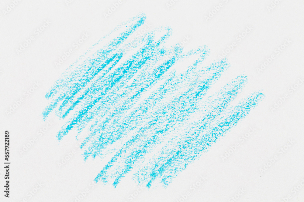 Fototapeta premium Wax crayon hand drawing blue background