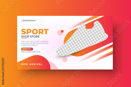 Shoe banner design template,