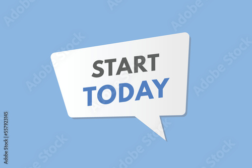 start today text Button. start today Sign Icon Label Sticker Web Buttons 