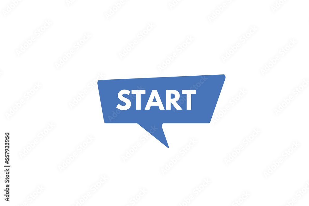 start text Button. start Sign Icon Label Sticker Web Buttons
