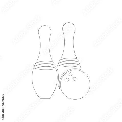 icon vector bowling illustration design