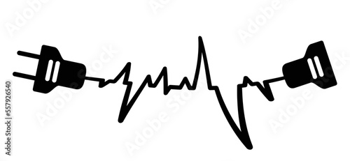 Cartoon heartbeat line pulse, wave. Heart cardiogram. Drawing rhythm line pattern. Heart beat ecg; ekg concept. Echocardiogram logo. human, heart rate and plus and minus result