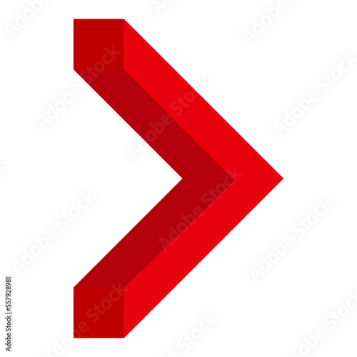 Direction Arrow Symbol on Transparent Background