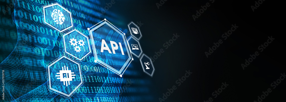 API - Application Programming Interface. Software development tool. Business, modern technology, internet and networking concept. 3d illustration API - Application Programming Interface. Software development tool. Business, modern technology, internet and networking concept. 3d illustration