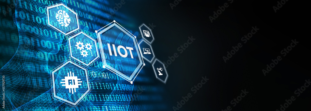 Internet of things - IOT concept. Businessman offer IOT products and solutions. The future of technology. Virtual screen of the future with the inscription: IOT. 3d illustration Internet of things - IOT concept. Businessman offer IOT products and solutions. The future of technology. Virtual screen of the future with the inscription: IOT. 3d illustration