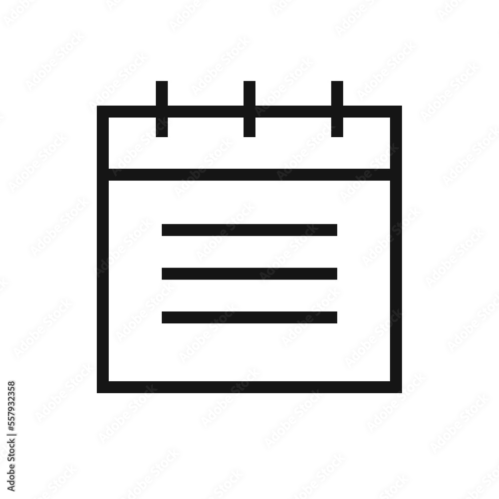 Calendar line icon isolated on white background. Black flat thin icon on modern outline style. Linear symbol and editable stroke. Simple and pixel perfect stroke vector illustration. Calendar line icon isolated on white background. Black flat thin icon on modern outline style. Linear symbol and editable stroke. Simple and pixel perfect stroke vector illustration.