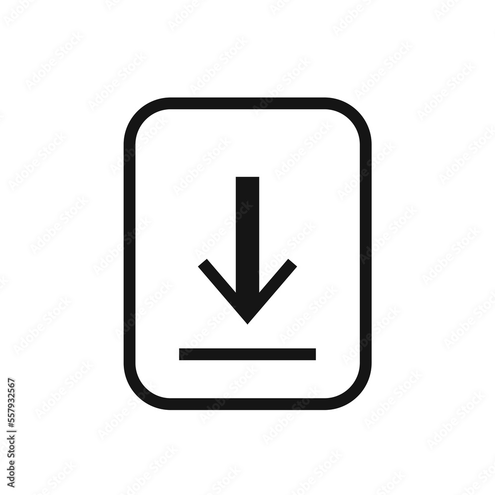 Download line icon isolated on white background. Black flat thin icon on modern outline style. Linear symbol and editable stroke. Simple and pixel perfect stroke vector illustration. Download line icon isolated on white background. Black flat thin icon on modern outline style. Linear symbol and editable stroke. Simple and pixel perfect stroke vector illustration.