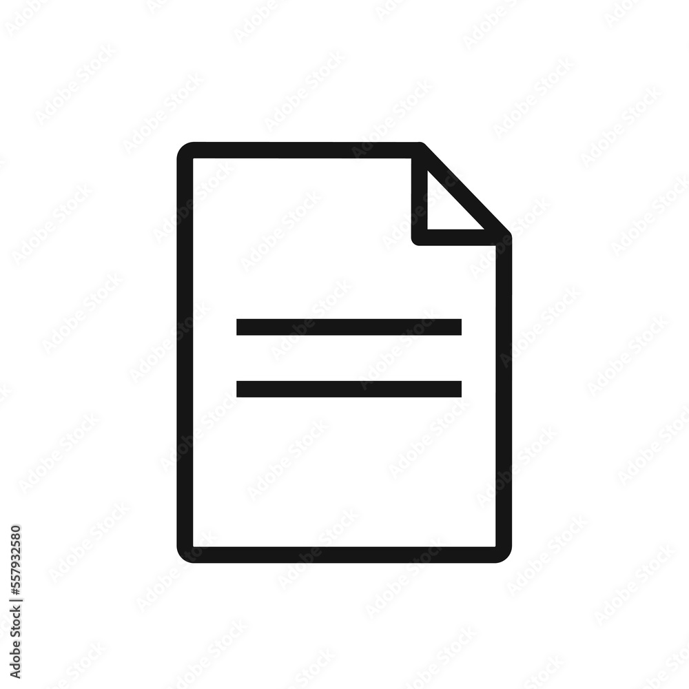 Document line icon isolated on white background. Black flat thin icon on modern outline style. Linear symbol and editable stroke. Simple and pixel perfect stroke vector illustration. Document line icon isolated on white background. Black flat thin icon on modern outline style. Linear symbol and editable stroke. Simple and pixel perfect stroke vector illustration.