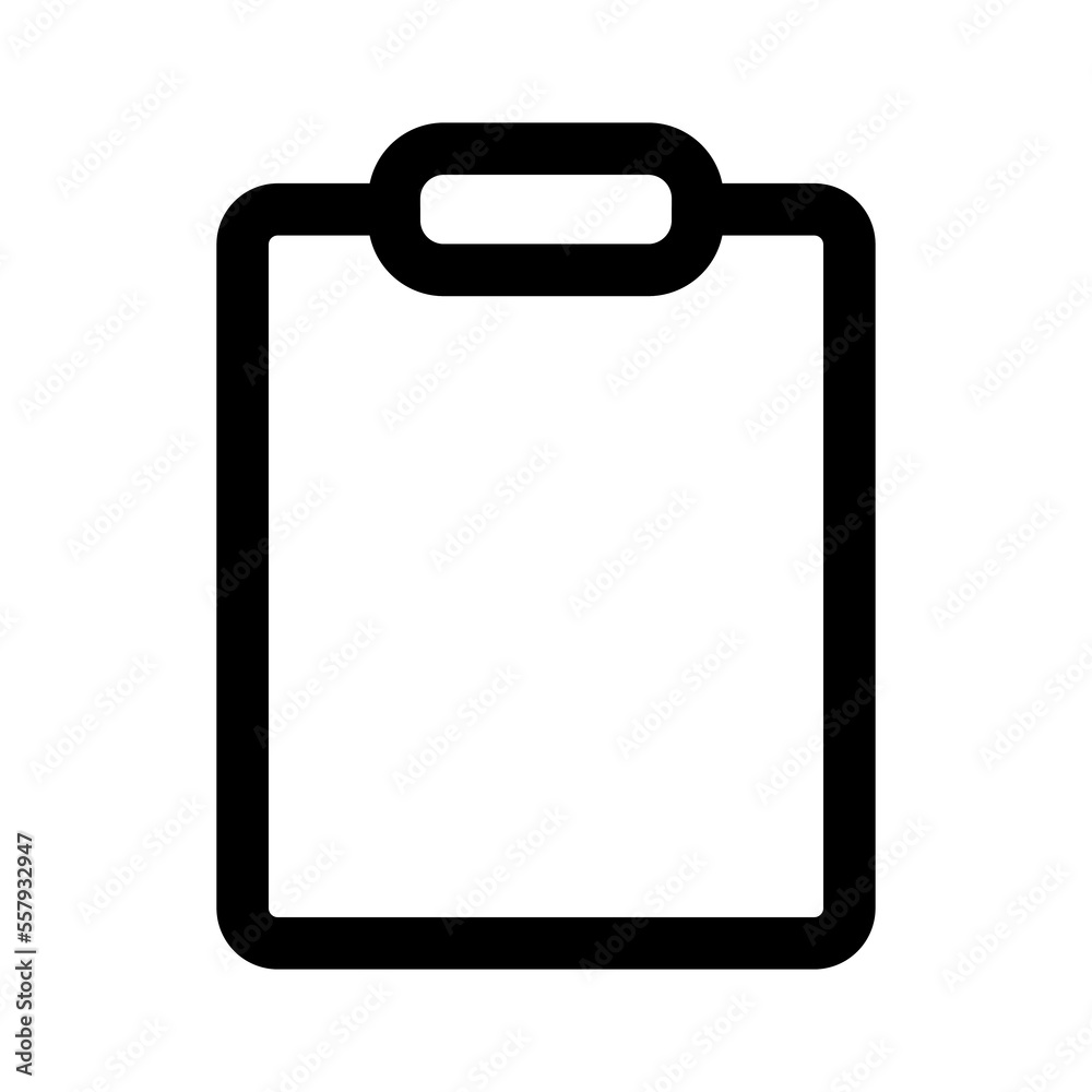 Clipboard icon line isolated on white background. Black flat thin icon on modern outline style. Linear symbol and editable stroke. Simple and pixel perfect stroke vector illustration. Clipboard icon line isolated on white background. Black flat thin icon on modern outline style. Linear symbol and editable stroke. Simple and pixel perfect stroke vector illustration.