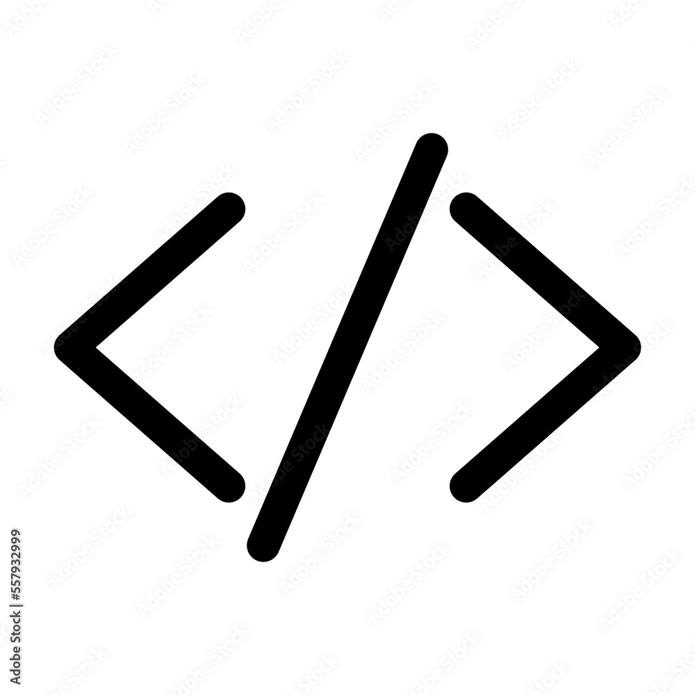 Code slash icon line isolated on white background. Black flat thin icon on modern outline style. Linear symbol and editable stroke. Simple and pixel perfect stroke vector illustration. Code slash icon line isolated on white background. Black flat thin icon on modern outline style. Linear symbol and editable stroke. Simple and pixel perfect stroke vector illustration.