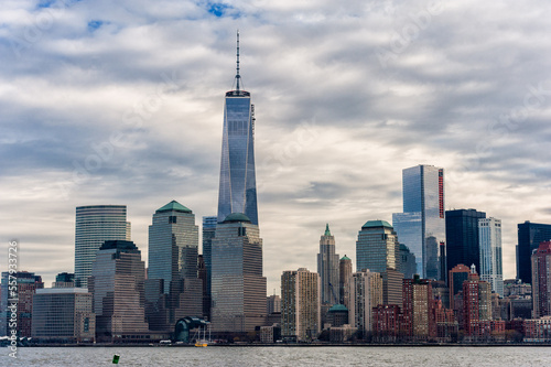 NYC Cityscape with One World Trade Center in Background