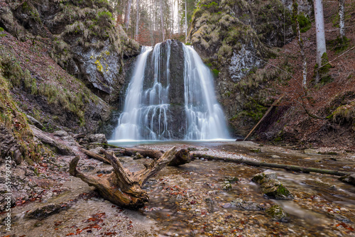 Großer Wasserfall im Wald beim Schliesee photo