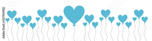 Corazones rosas de diferentes tamaños. Icono vector