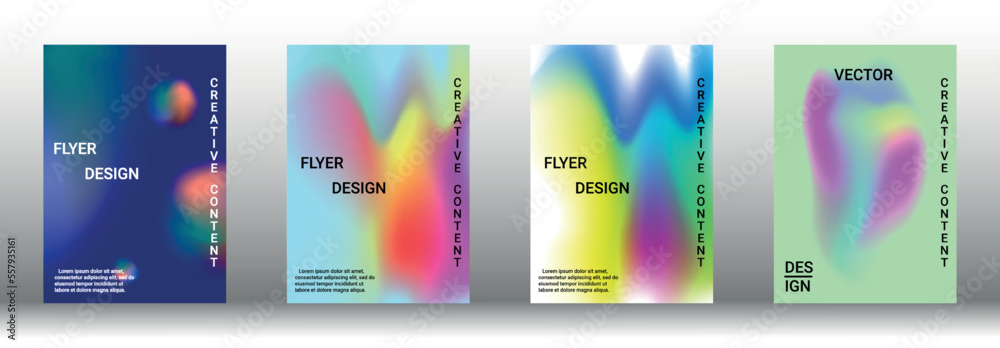 Artistic covers design. Creative fluid colors backgrounds. Set of abstract covers