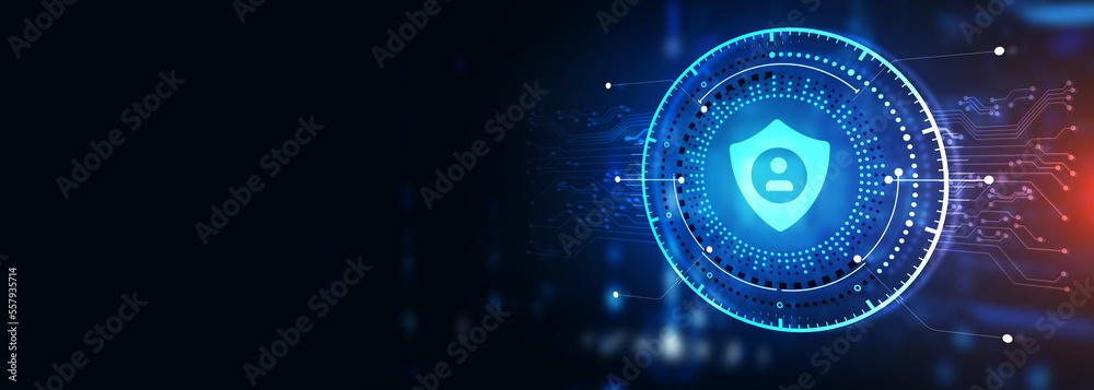 Cyber security data protection business technology privacy concept. 3d illustration