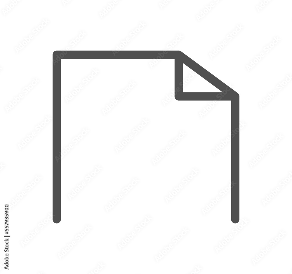 Document and paper icon outline and linear vector.