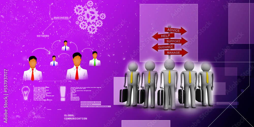 3d illustration Business Network concept 3d illustration Business Network concept