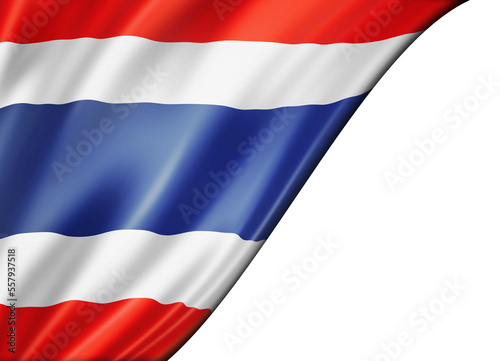 Quadro su tela Thai flag isolated on white banner