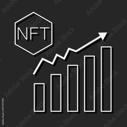 NFT coin line icon, unique token and blockchain, non fungible token vector icon, vector graphics, editable stroke outline sign
