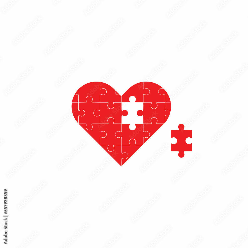 red heart puzzle with missing piece jigsaw red heart puzzle with missing piece jigsaw