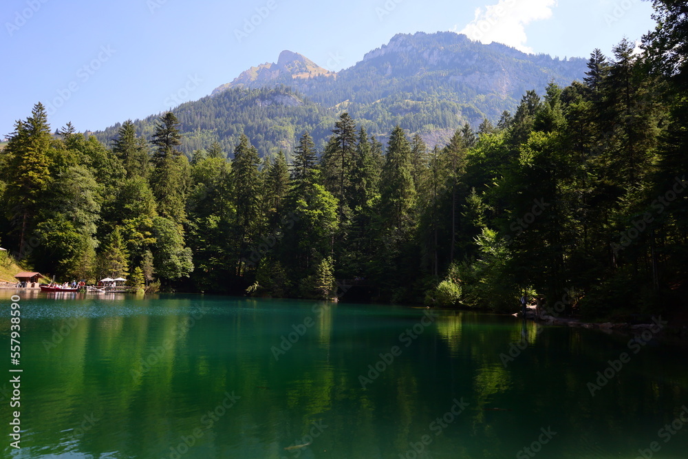 The Blausee is a lake in Bernese Oberland, Kandergrund