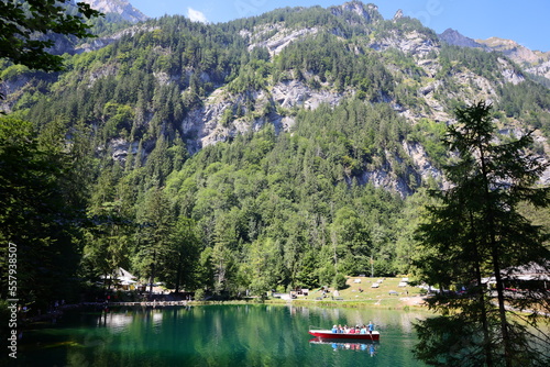 The Blausee is a lake in Bernese Oberland, Kandergrund
