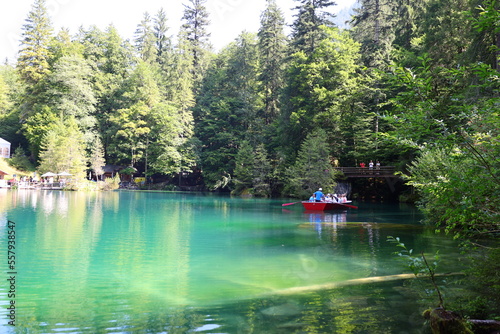 The Blausee is a lake in Bernese Oberland, Kandergrund