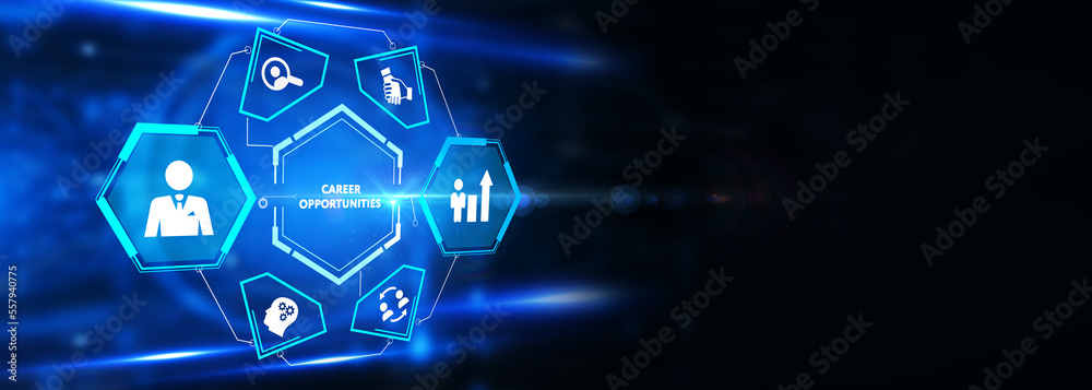 CAREER OPPORTUNITIES. Business, Technology, Internet and network concept. 3d illustration CAREER OPPORTUNITIES. Business, Technology, Internet and network concept. 3d illustration