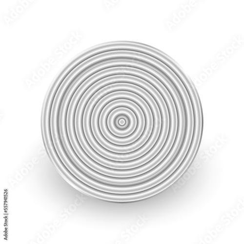 Metal button. Design element for mobile applications and websites, including the design of switches. 3 D. Vector illustration.