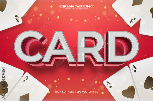 Card editable text effect in modern trend style