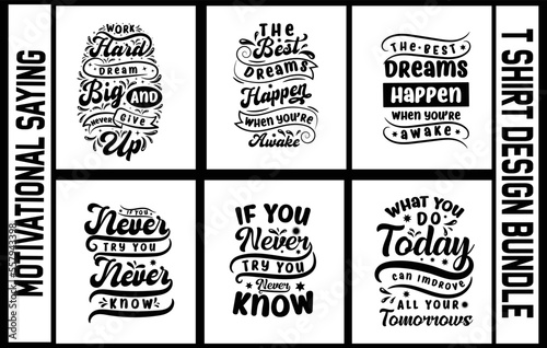 Typography new motivational t shirt design bundle for print on demand