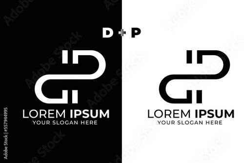 dp letter logo icon illustration vector
 photo