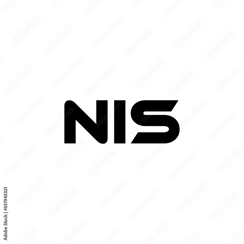 NIS letter logo design with white background in illustrator, vector logo modern alphabet font overlap style. calligraphy designs for logo, Poster, Invitation, etc.