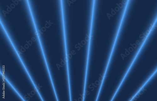 Abstract background Bright rays on blue backdrop Copy space Vector illustration