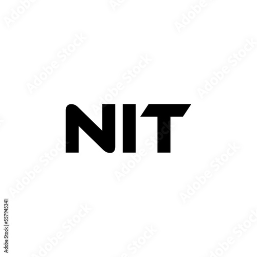NIT letter logo design with white background in illustrator, vector logo modern alphabet font overlap style. calligraphy designs for logo, Poster, Invitation, etc.