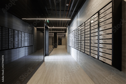 Canvas Print mailboxes in the lobby of an apartment building