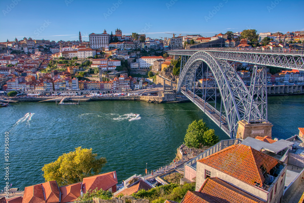 Historic center of Porto in Portugal.