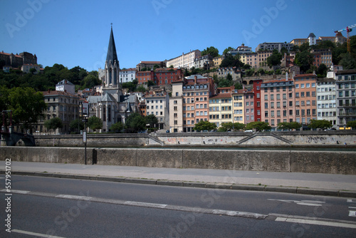 View over old town and river Saone - Lyon - Auvergne-Rhône-Alpes - France