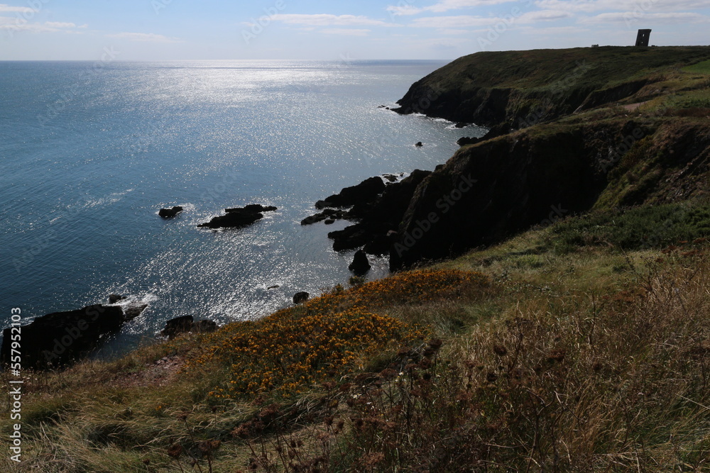 Ardmore cliff walk and watchtower - Ardmore head - County Waterford - Ireland Ardmore cliff walk and watchtower - Ardmore head - County Waterford - Ireland