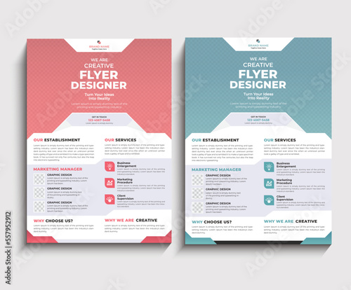 corporate modern business flyer template design