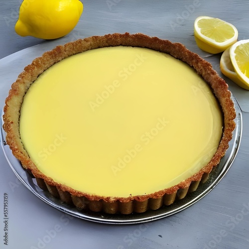 Delicious-looking Lemon Pie (A.I. Generated)